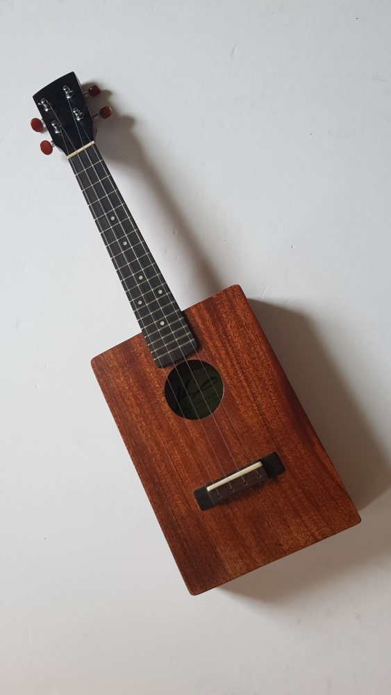 Cigar Box Concert ukulele in recycled mahogany