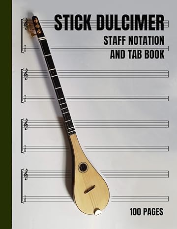 blank sheet music with staff notation and tabs for stick Dulcimer